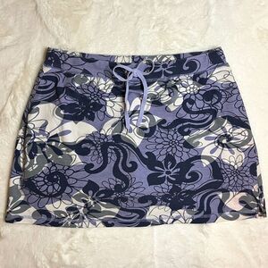 Purple Hawaiian Cotton Skort